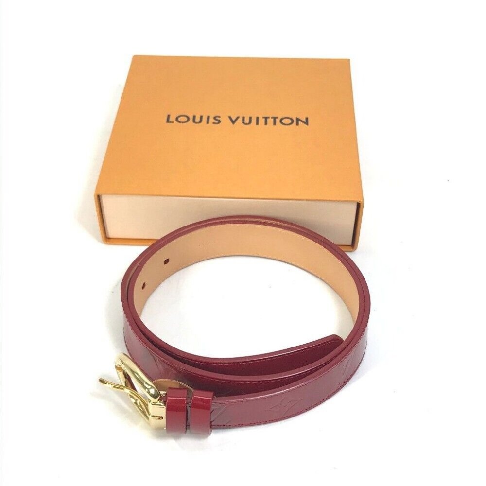 LOUIS VUITTON MonogramVernis Ceinture belt MonogramVernis Red - Picture 5 of 10